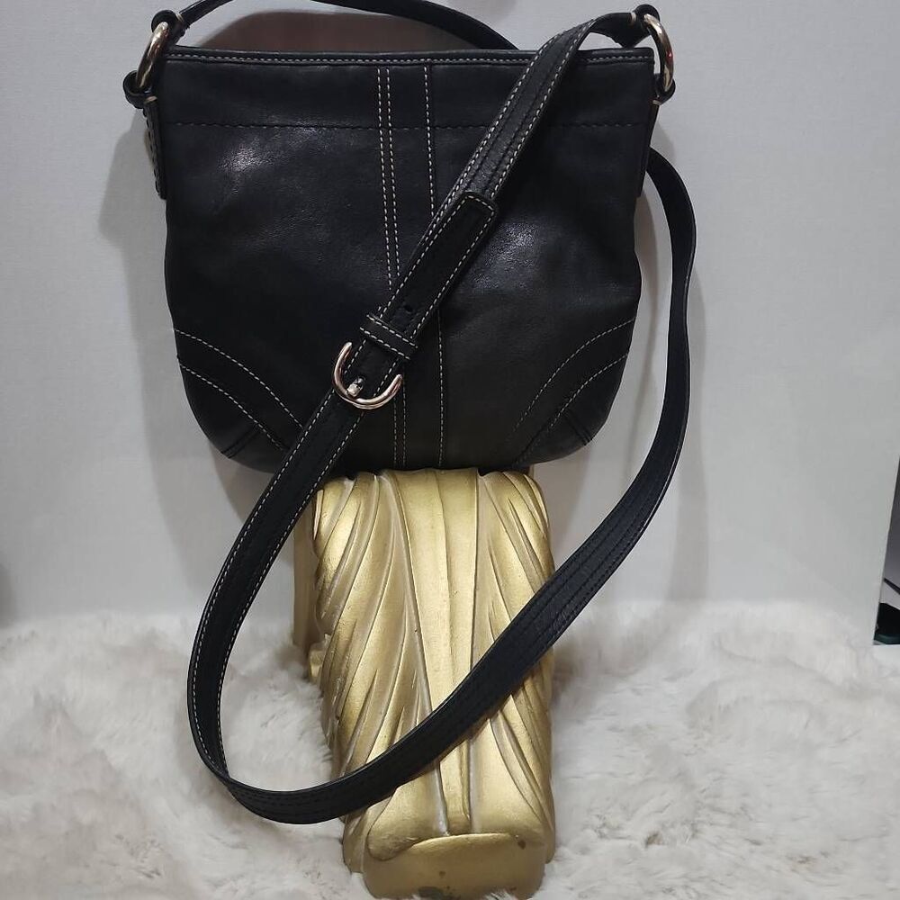 Vintage Coach Soho Small Off Black Leather Crossbody Bag Y2K Era